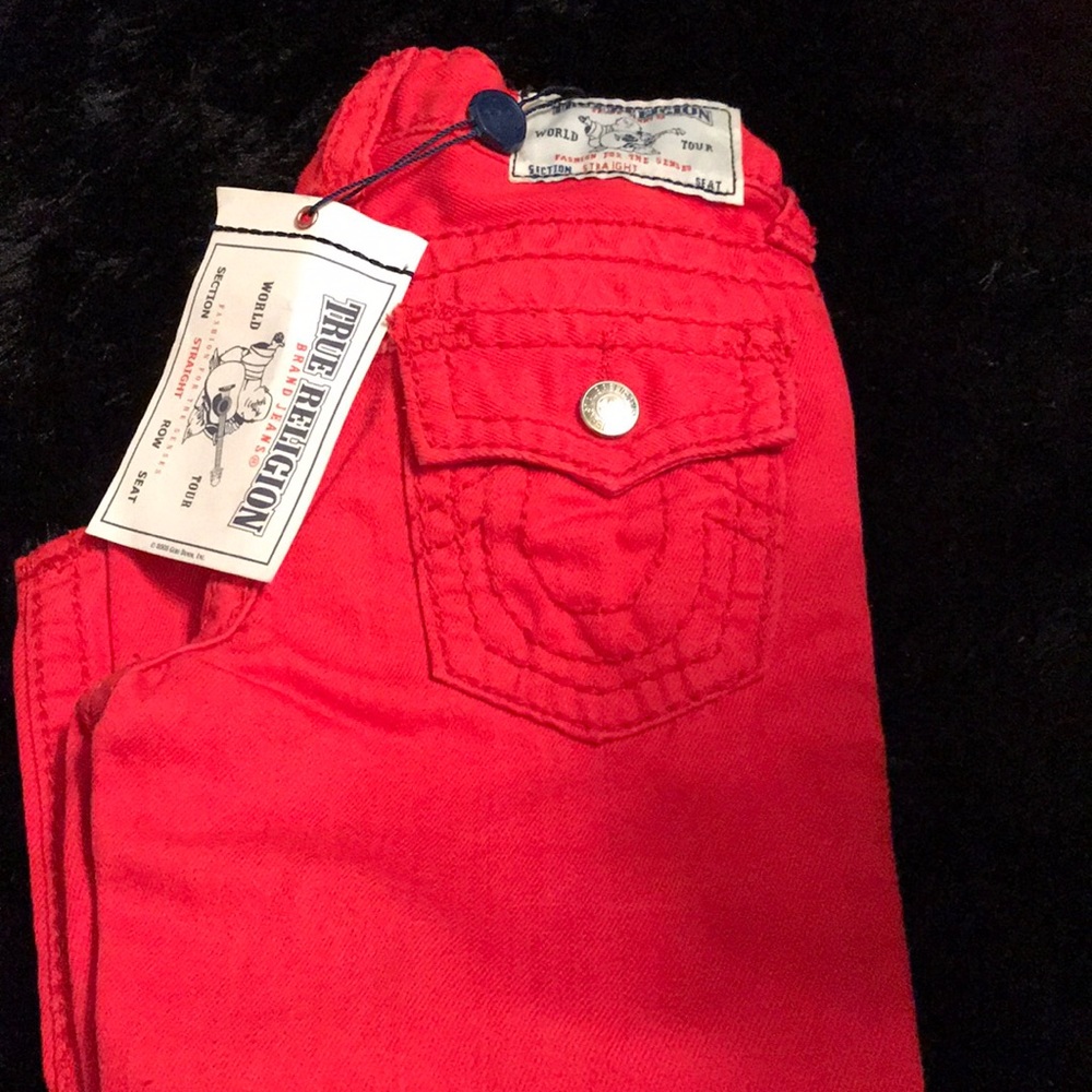 Red jeans